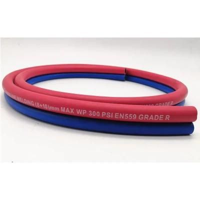 En 559 Oxygen - Acetylene Twin Hose 8+10mm Blue/Red