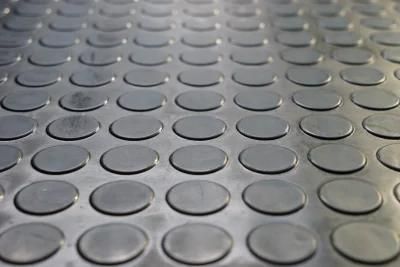 3-8 mm Anti-Skid Coin Pattern Round Button Circular Studded Rubber Mat Flooring Sheet