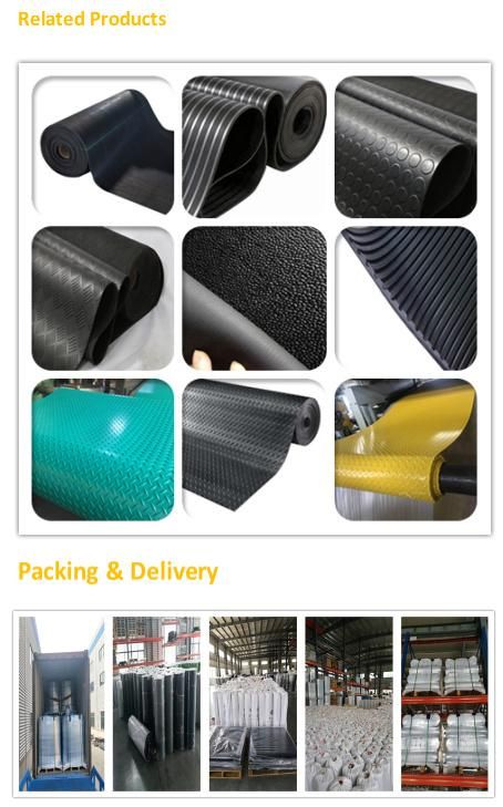 Residential Waterproof 1m-2m Wide Single Bar Rubber Flooring Mat Diamond Rubber Mat