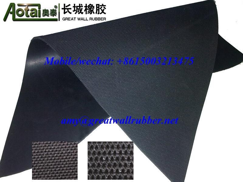 Neoprene NBR SBR Industrial Rubber Sheet with Fabric Finished Surface
