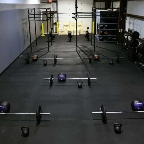 5% Discount Rubber Gym Floor Black Mat No Stain