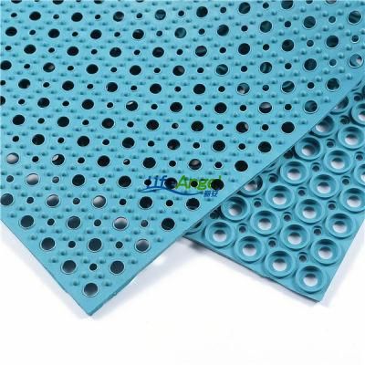 Anti-Fatigue Rubber Door Mat / Grass Mat with Hollow, Black/Green/Red/Brown/Blue Color