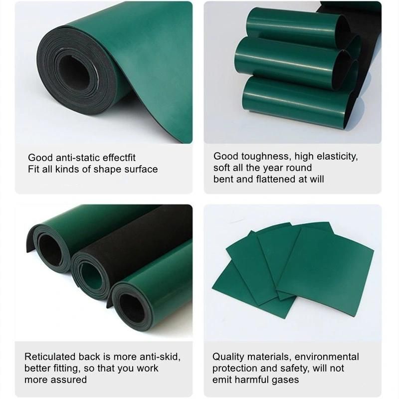 Waterproof Composite Anti-Static Rubber Sheet Ribbed ESD Rubber Matting SGS
