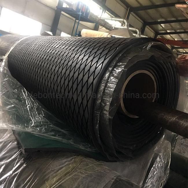 Conveyor Pulley Lagging Diamond Rubber Coated Pulley Rubber Lagging Sheet