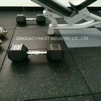 China Premium Crossfit Gym Rubber Flooring Mat, Gym Rubber Tile with Tile Weight 800-920kg/M3