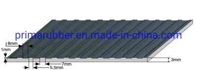 Wide Broad Ribbed Rubber Mat Thickness From 3mm to 12mm China Manufacturer