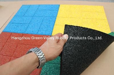 Outdoor Recycled Interlocking Rubber Flooring Gym Tiles Rubber Paver