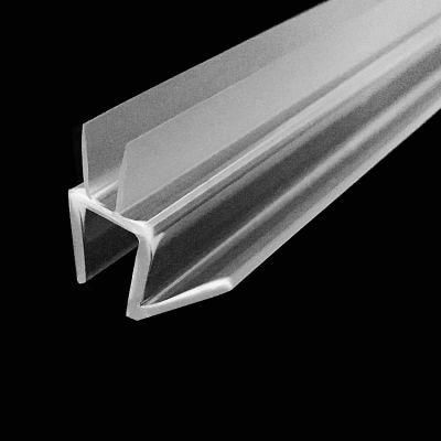 Clear Bottom Wipe with Drip Rail for 3/8&quot; Glass