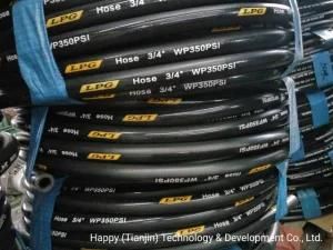 Textile Braided 350psi High Pressure Flexible Rubber Industrial LPG Hose