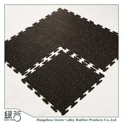 Interlock Visible Gym Rubber Floor Movable Interlocking Rubber Mat Tiles
