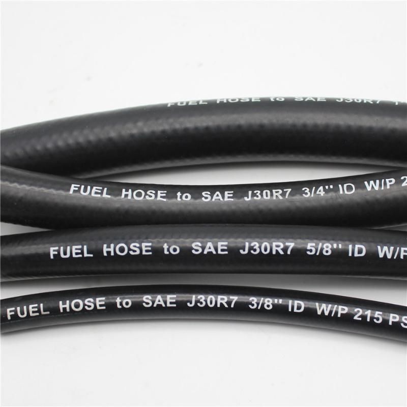 SAE 30r7 High Temperature Rubber Fuel Hose W. P 215psi