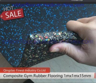Power Lifting Training Gyms Recycled Rubber Flooring Mat, Rubber Gym Tiles, Rubber Floor Mat