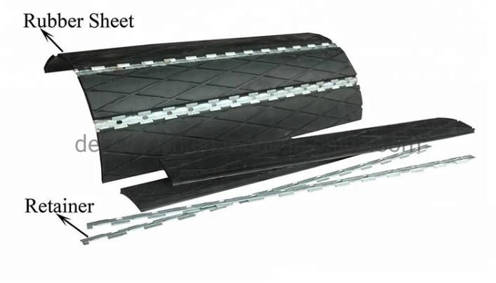 Conveyor Pulley Lagging Diamond Rubber Coated Pulley Rubber Lagging Sheet