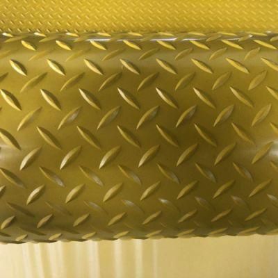 Yellow Color Diamond Outdoor Rubber Matting Roll Manufacturer