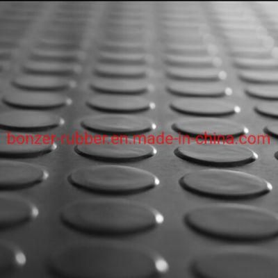 SBR Nr Round Stud Coin Pattern Anti Slip Rubber Sheet