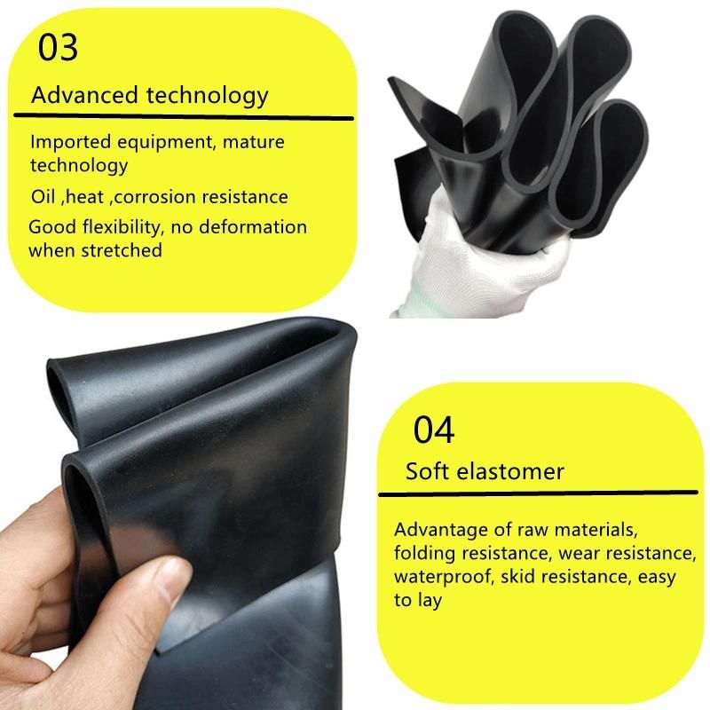 Customized Black Flame Retardation Rubber Sheeting for The Fire-Risky Area