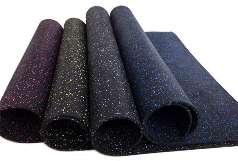 Black Color with 10% EPDM Roll Rubber Gym Mat Floor