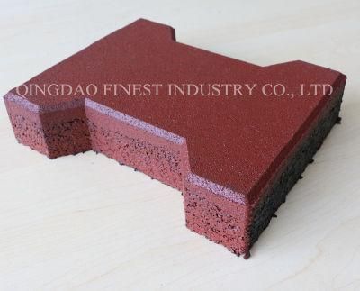 2018 Hot Sale Dog-Bone Rubber Tile I Brick Rubber Paver for Outdoor Walkway/ Park /Garden/ Horse Stable