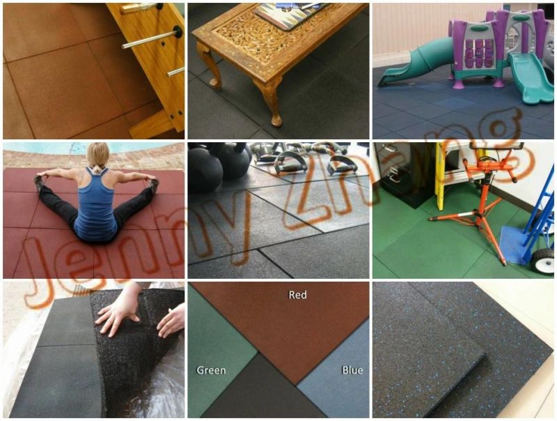 Safety Elastic Colorful Gym Flooring Mat, Rubber Gym Mat