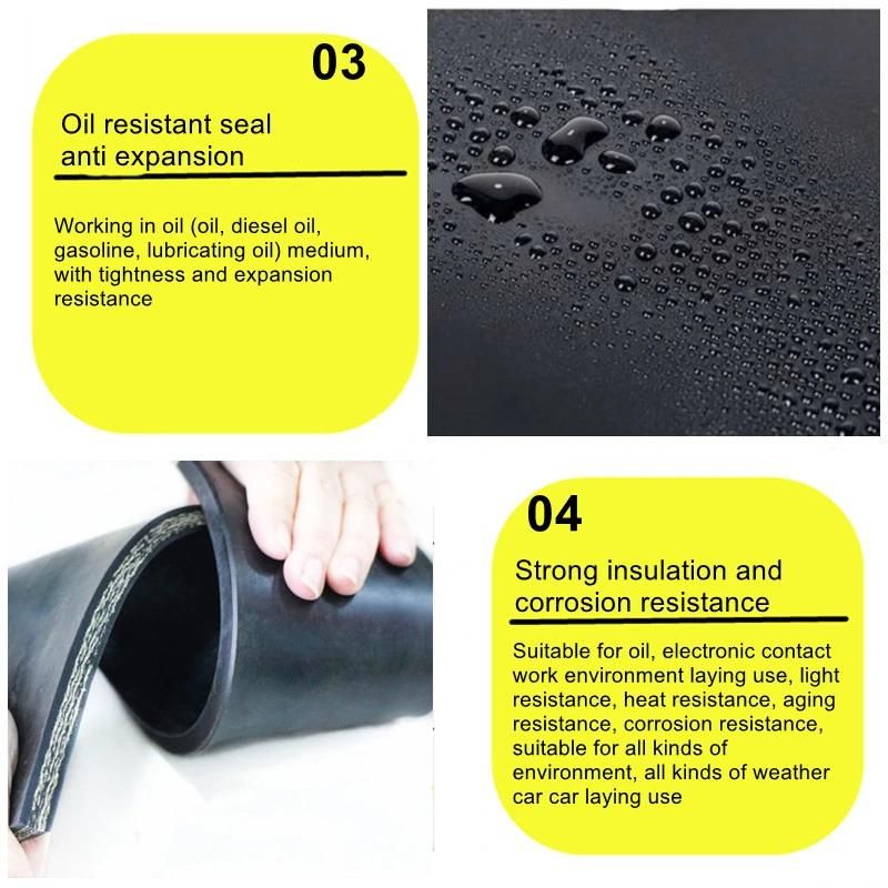 Wear Resistance SBR, NBR, EPDM Rubber Sheet Rubber Mat CR Rubber Gaskets Insertion Cloth and Fabric for Industry Workshop