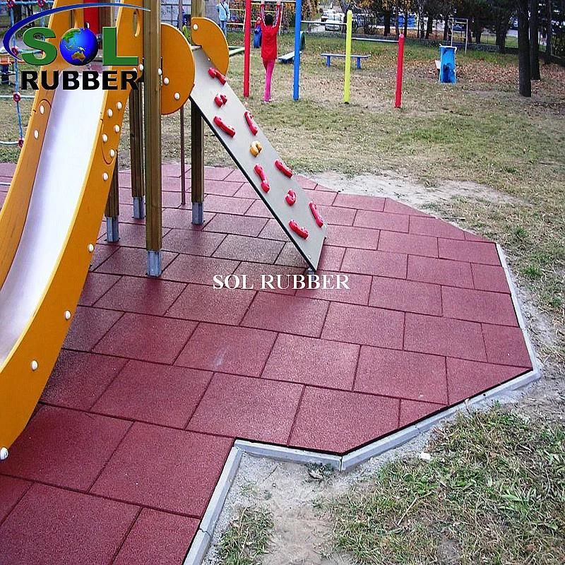Colored Playground Outdoor Gym Floor Rubber Mat