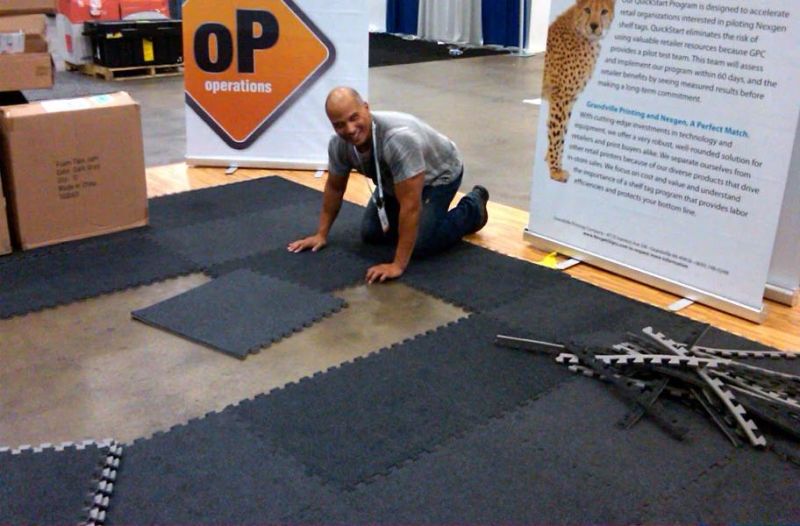 Eco-Friendly Anti-Slip Composited Rubber Tiles for Gym