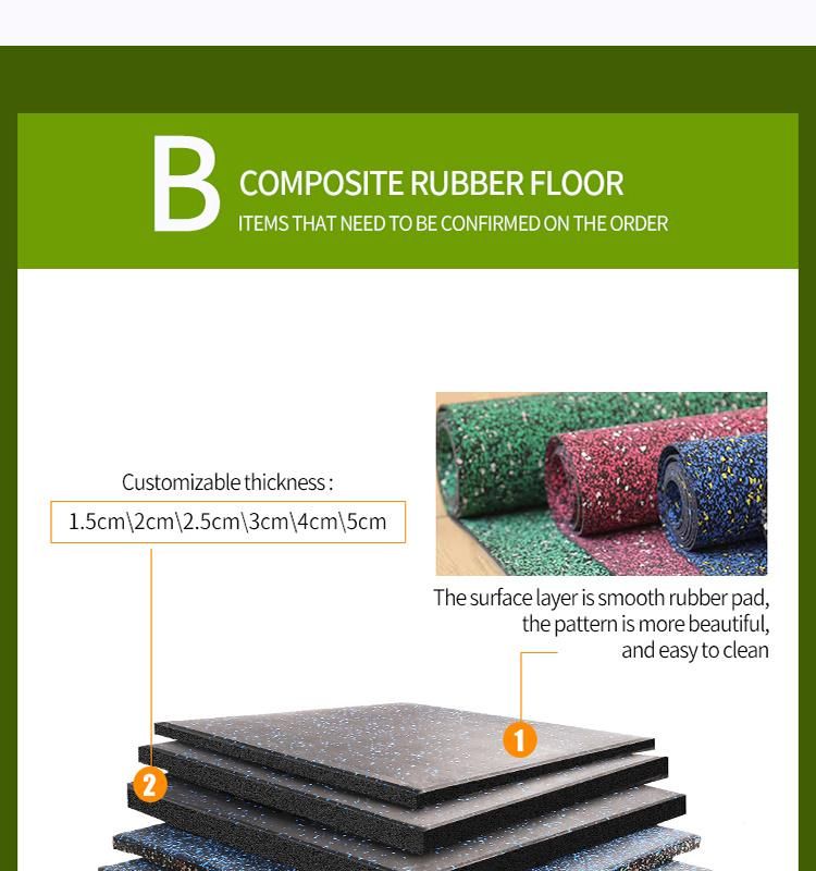 Anti-Slip EPDM Gym Sports Equipments Rubber Mat
