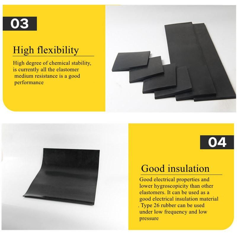 Abrasion Resistance Industry NBR Rubber Sheet NBR Rubber Tile Mat OEM Cutting Size