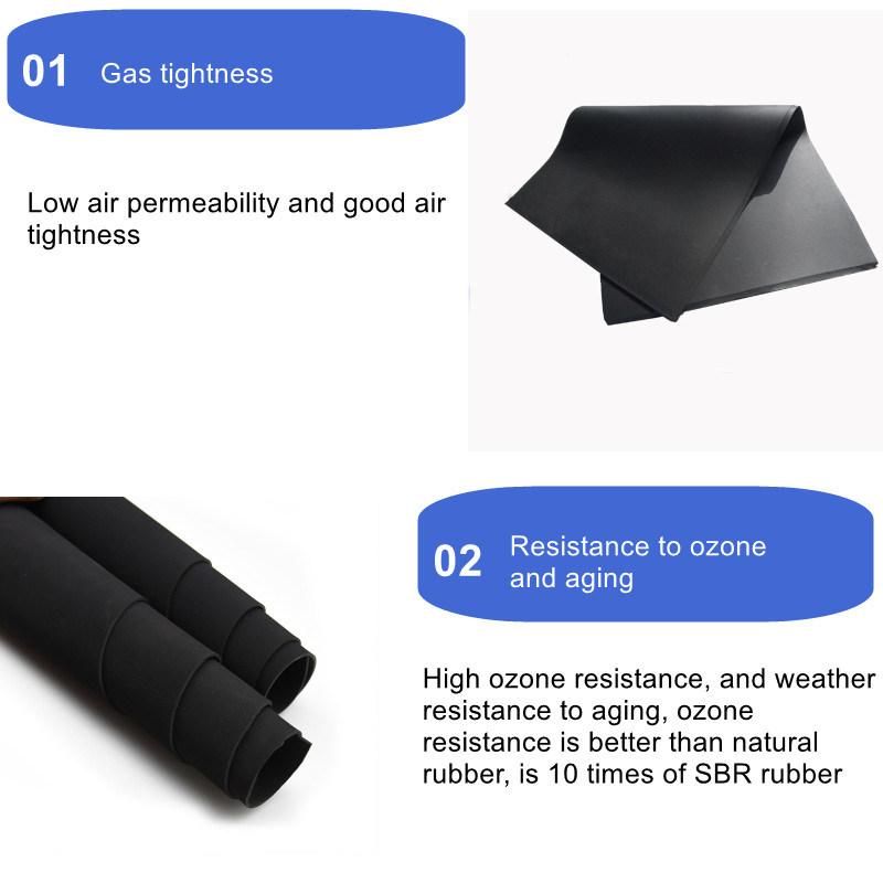12mm Thick Black Sulfuration Rubber Lining Sheet Rolls