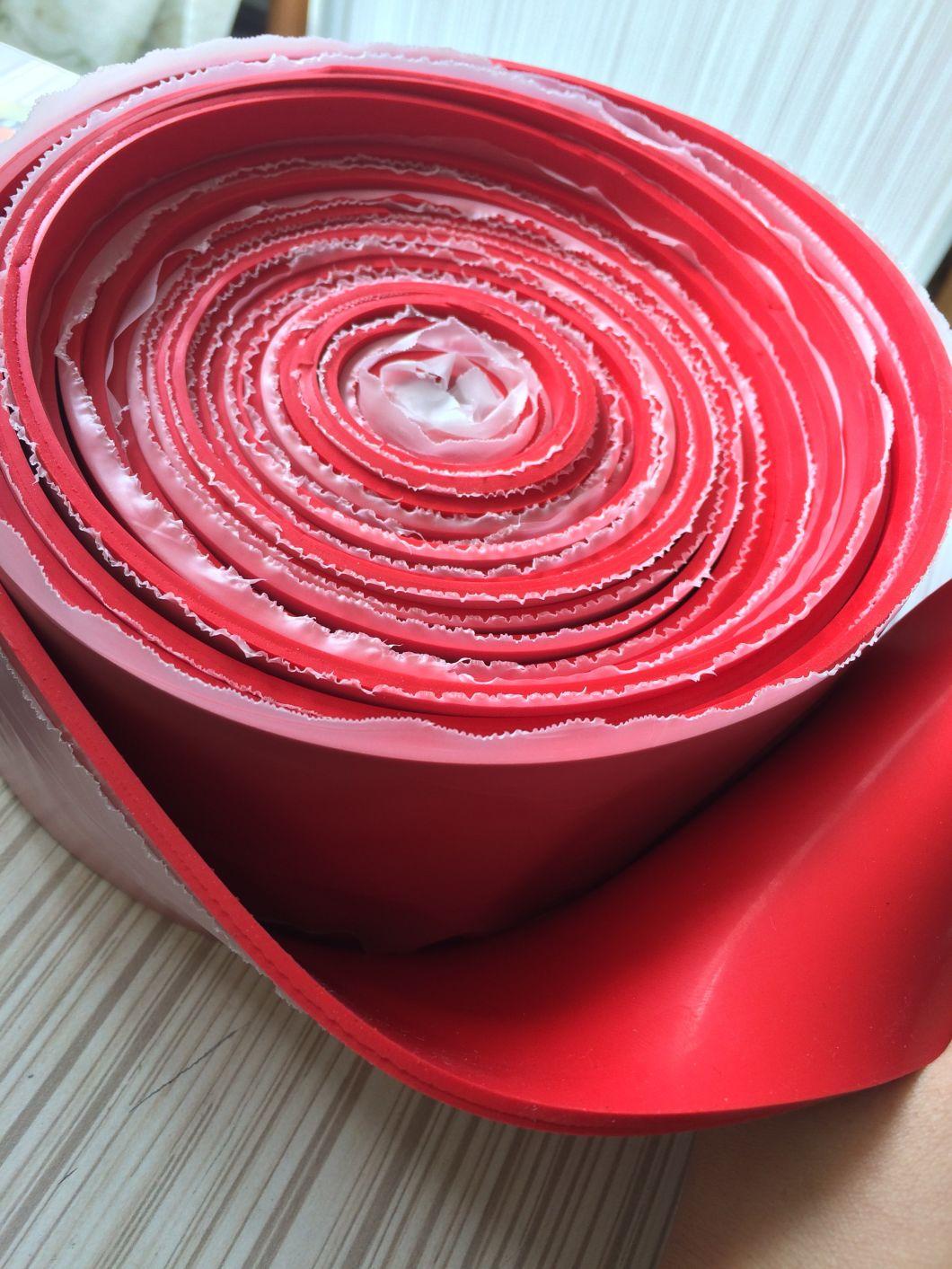 Red Latex Rubber Sheet Abrasive Stretchy Natural Rubber Sheet with One Side Buffer