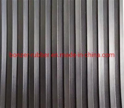 Industrial Anti-Slip Nonslip Wide/Broad Ribbed Rubber Mat/Flooring/ Rubber Sheet