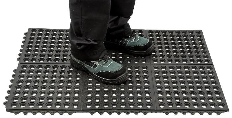 Commercial Grade Anti-Fatigue Drainage Chef Kitchen Rubber Floor Mat
