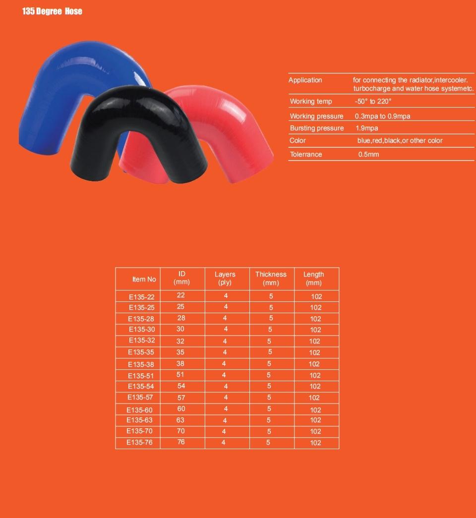 45 Degree Reducer Elbow Silicone Reducer Hose Automotive Silicone Hose Silicone Hump Silicone