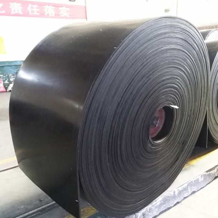Black Flat Rubber Belt for Industry (EP100-EP600)