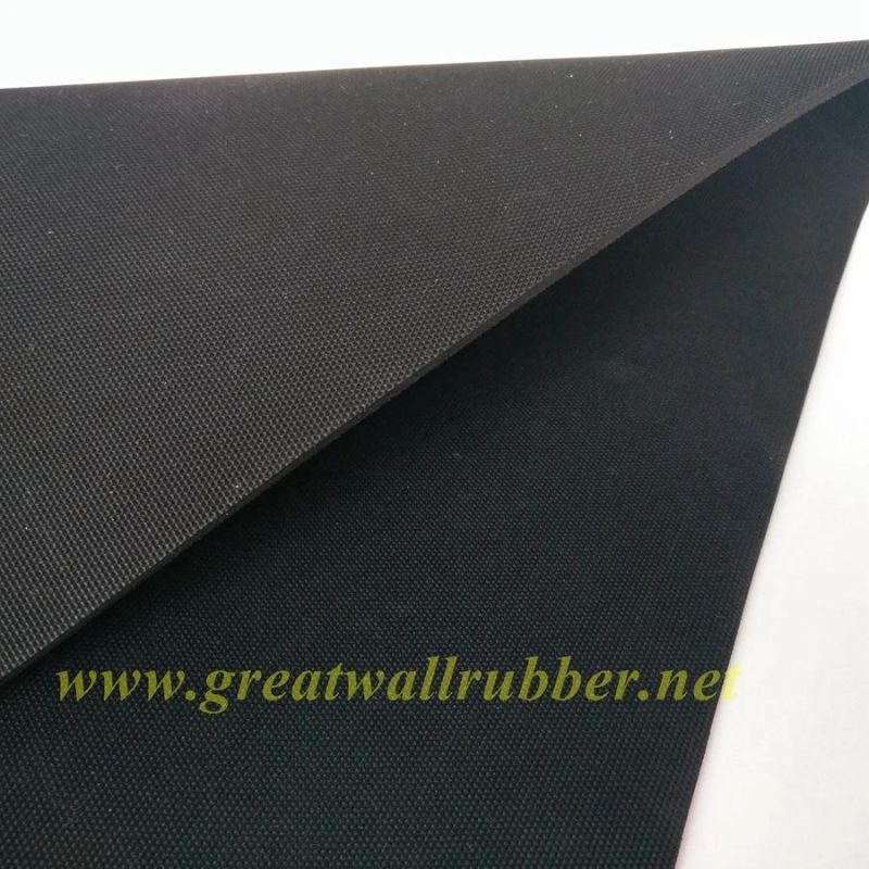 Mat Finished Neoprene SBR Nitrile EPDM Natural Rubber Sheet with Fabric Finished