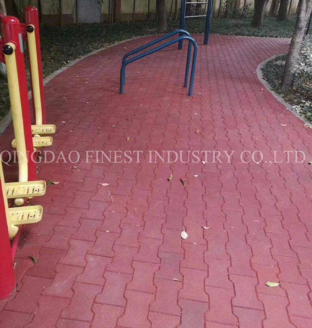 Dog-Bone Paver Flooring Anti-Vibration Shock Absorbent Outdoor Rubber Bricks