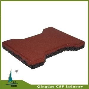 25mm Rubber Tile with Dog Bone Shape