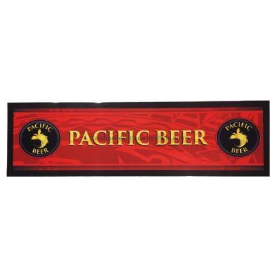 Non-Skid Customized Printed Felt Top Rubber Bar Counter Mat Drinking Glass Mat