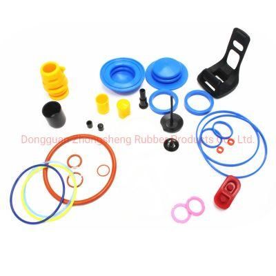 Customized Black Blue Red NBR FKM Silicone Rubber Products for Auto Parts