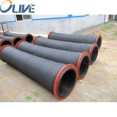 Discharge Hose Rubber Mud Suction Dredging Hose with Flange Marine Rubber Hose Dredge Pipeline