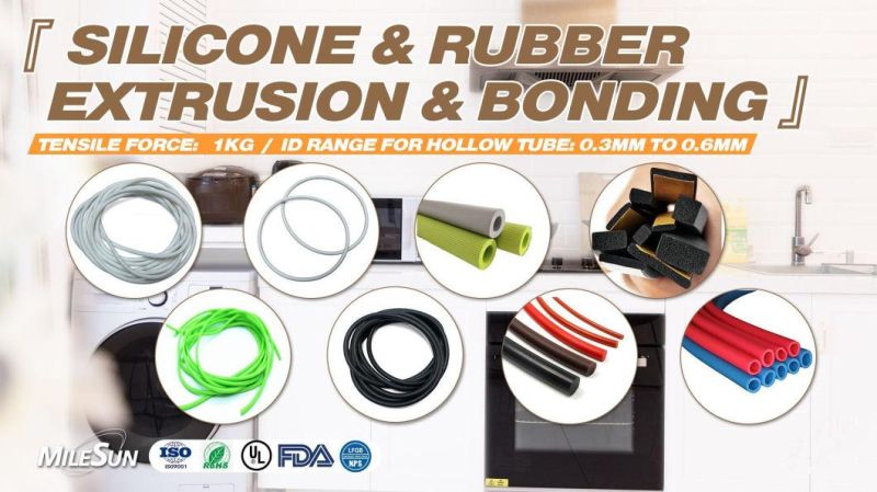 OEM Square Rectangle Sponge Neoprene Rubber Extruded Profile Rubber Strip