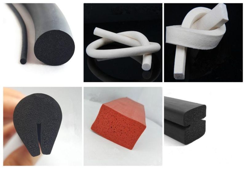 EPDM Silicone Foam Extrusions Sponge Rubber Oring Cord