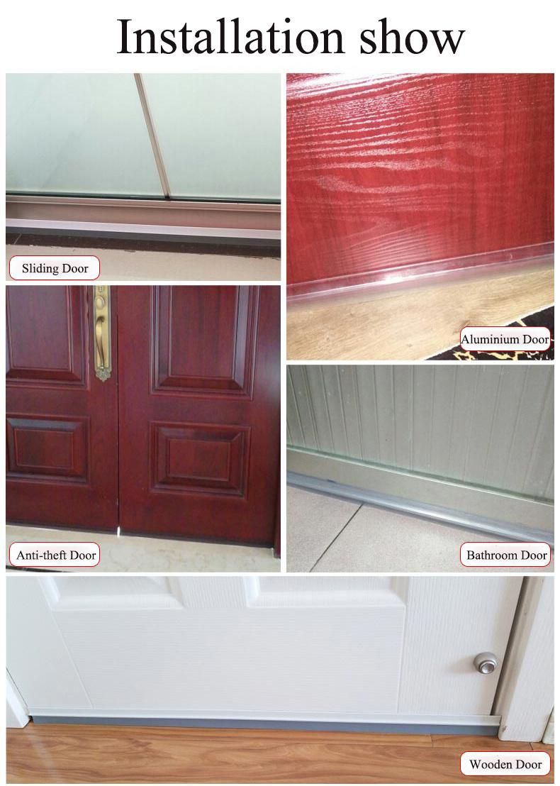 Adhesive Backed Weather Strip PVC Door Bottom Seal Sweep