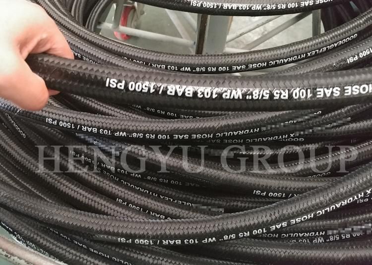 Hydraulic Fluid Hose Textile Cover Rubber Pipe Insulation SAE100 R5