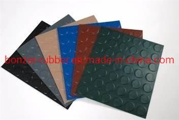 Anti-Slip Coin Round Button Pattern Industrial Rubber Mat / Rubber Floor / Rubber Sheet