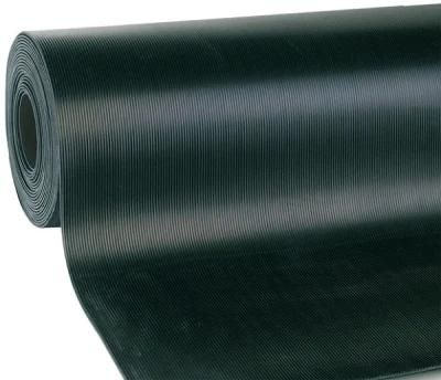Anti-Slip Industrial Fine Ribbed Rubber Mat for Garage