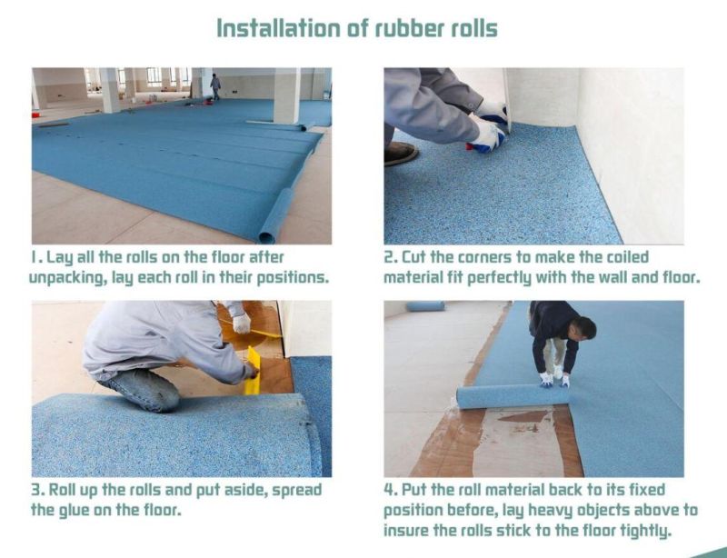 Cheap Price Shock Absorption Gym Flooring Rolls, EPDM Gym Rubber Flooring for Fitness Gym