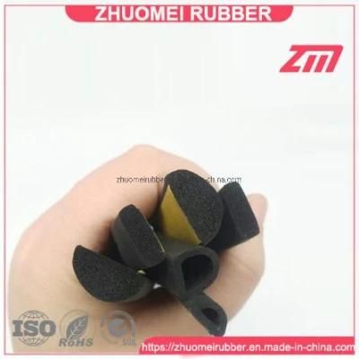 Semi Circle Sponge Rubber Seal with Adhesive Tape