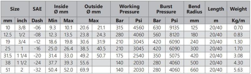 Steel Wire Braid Hose SAE 100r9