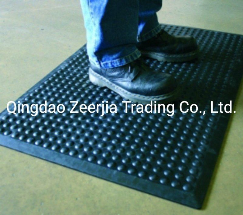 Industrial Anti Fatigue Mat Rubber Bubble Mats for Workshops/Workstation/Standing Area Floor Mats